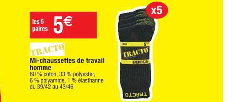 mi-chaussettes de travail homme tracto