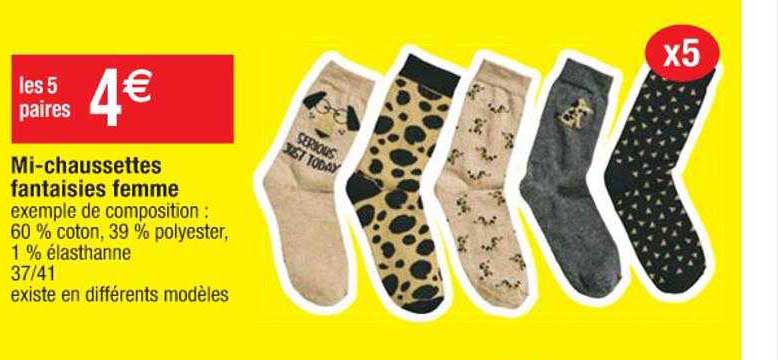 mi-chaussettes fantaisies femme