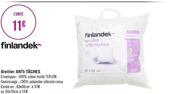 oreiller anti-tâches finlandek^