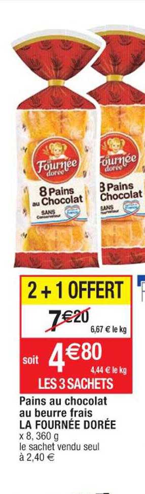 pains au chocolat au beurre frais la fournée dorée