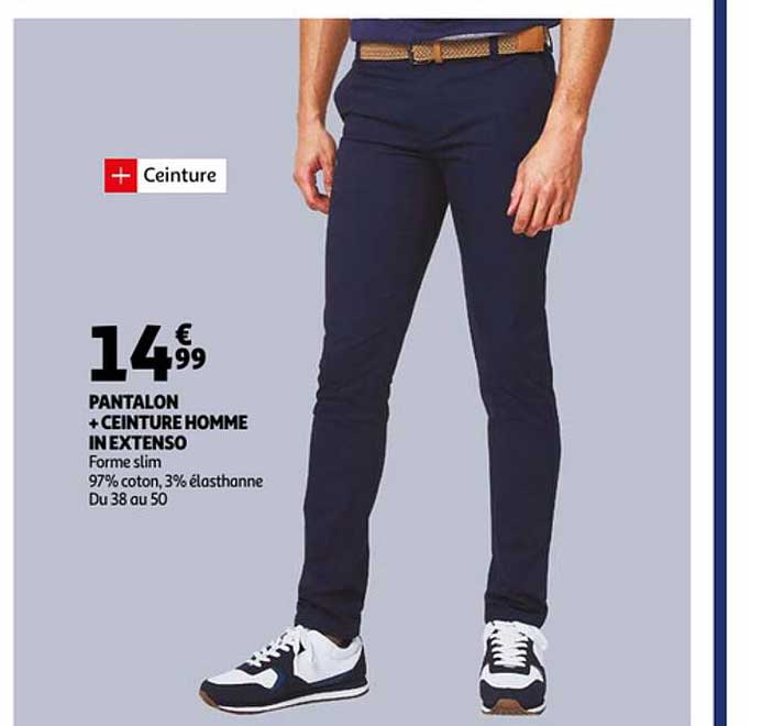 pantalon + ceinture homme in extenso