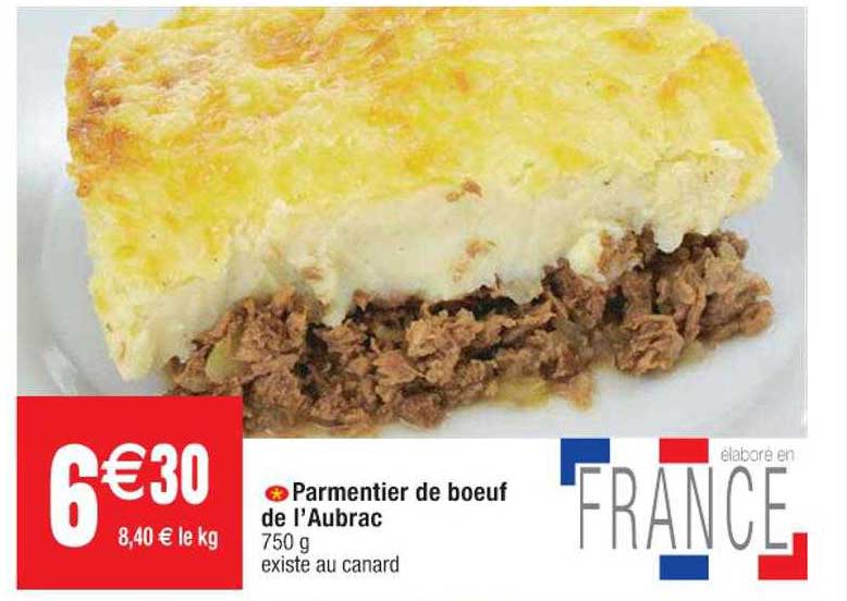 parmentier de bœuf de l'aubrac