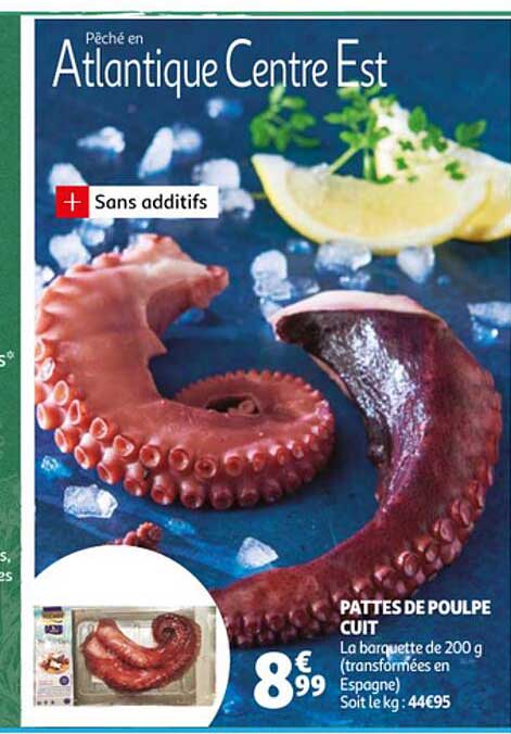 pattes de poulpe cuit