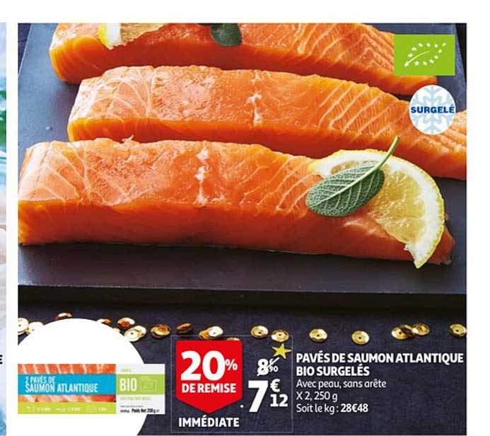 Pavé De Saumon Atlantique Bio Surgelés