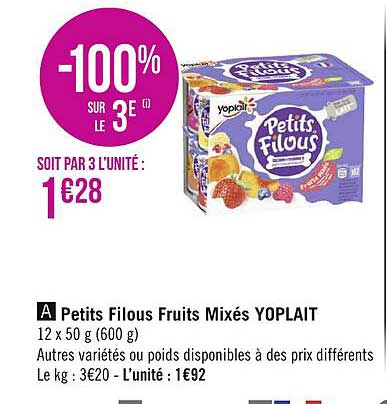 Petits Filous Fruits Mixés Yoplait