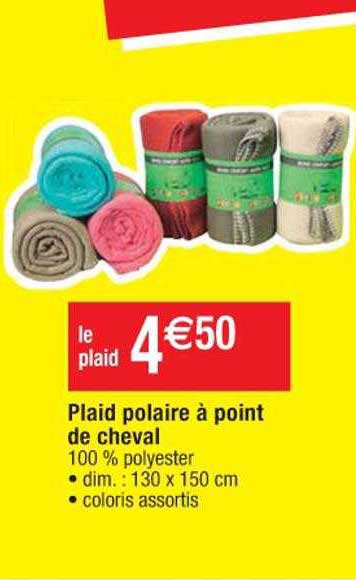 plaid polaire à point de cheval