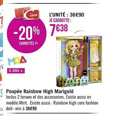 poupée rainbow high marigold