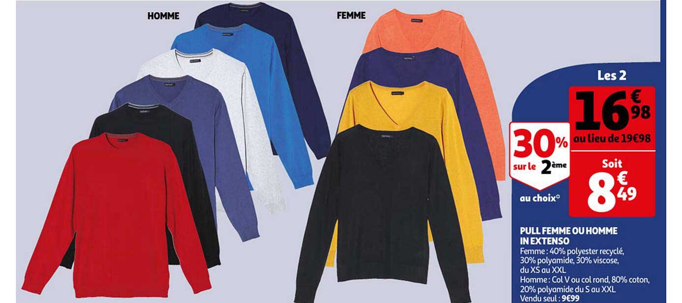 pull femme ou homme in extenso