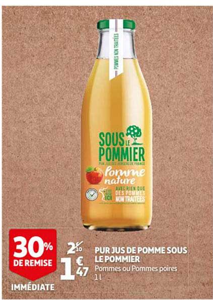 pur jus de pomme sous le pommier