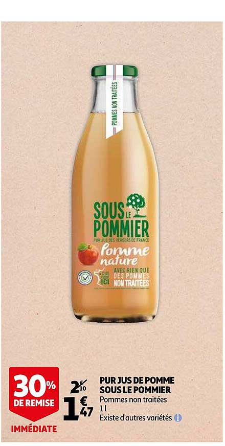 pur jus de pomme sous le pommier