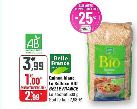 quinoa blanc le réflexe bio belle france