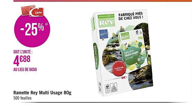 ramette rey multi usage 80g