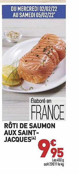 rôti de saumon aux saint-jacques