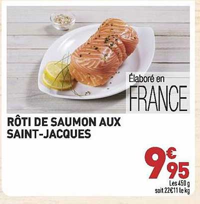 rôti de saumon aux saint-jacques