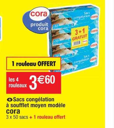 Sacs Congélation à Soufflet Moyen Modèle Cora