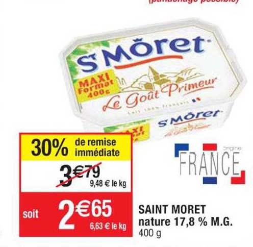 saint môret nature 17,8% m.g.