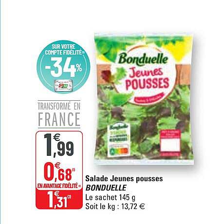 salade jeunes pousses bonduelle