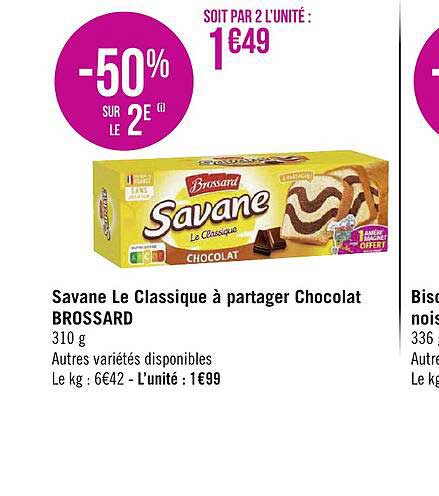 savane le classique à partager chocolat brossard