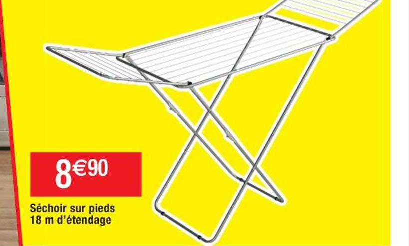 séchoir sur pieds 18 m d'étendage