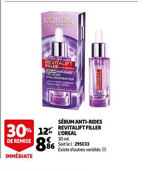 sérum anti-rides revitalift filler l'oréal
