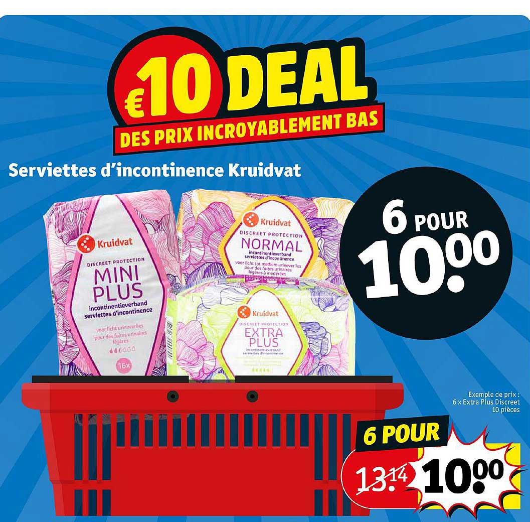 serviettes d'incontinence kruidvat