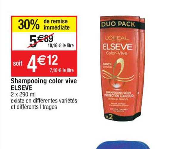 shampooing color vive elsève