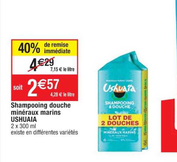 shampooing douche minéraux marins ushuaïa