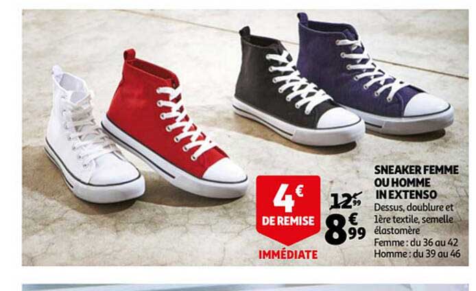 sneaker femme ou homme in extenso