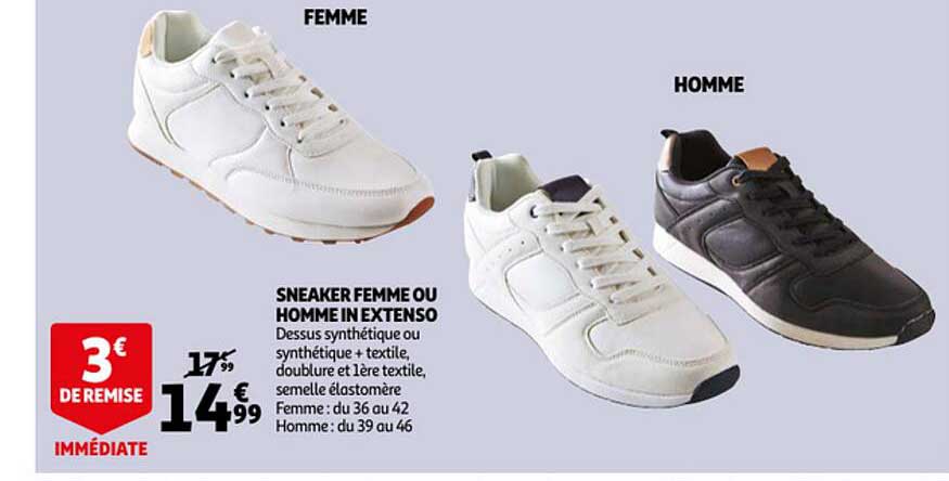 sneaker femme ou homme in extenso