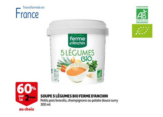 soupe 5 légumes bio ferme d'anchin