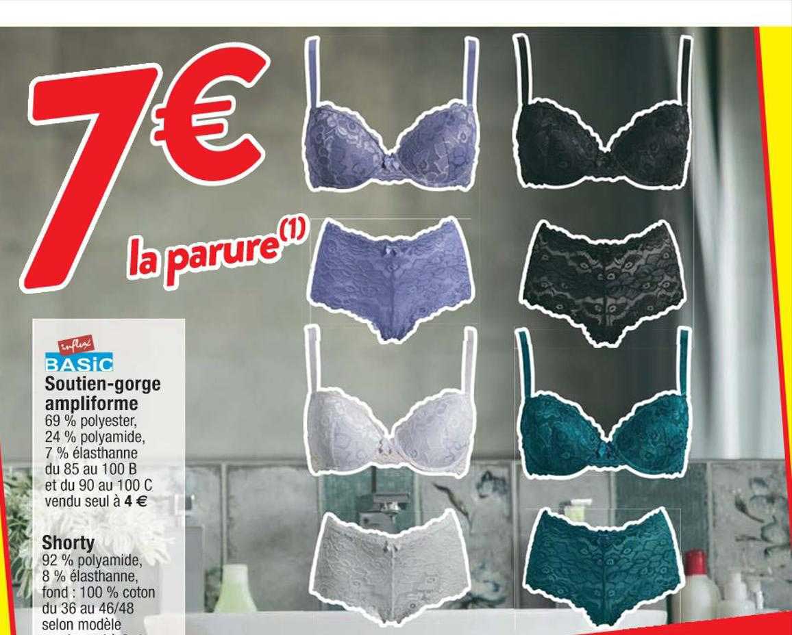 soutien-gorge ampliforme, shorty influx basic