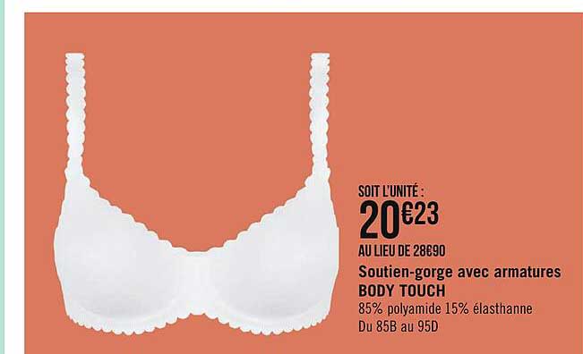 soutien-gorge avec armatures body touch