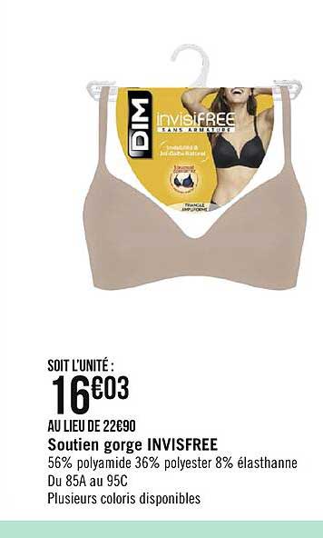 soutien gorge invisfree