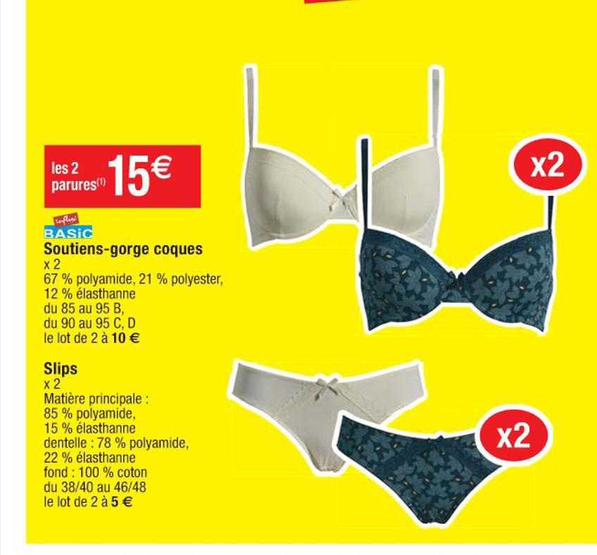 soutiens-gorge coques , slips influx basic