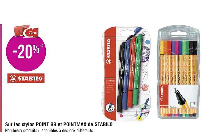 stylos point 88 et pointmax de stablo