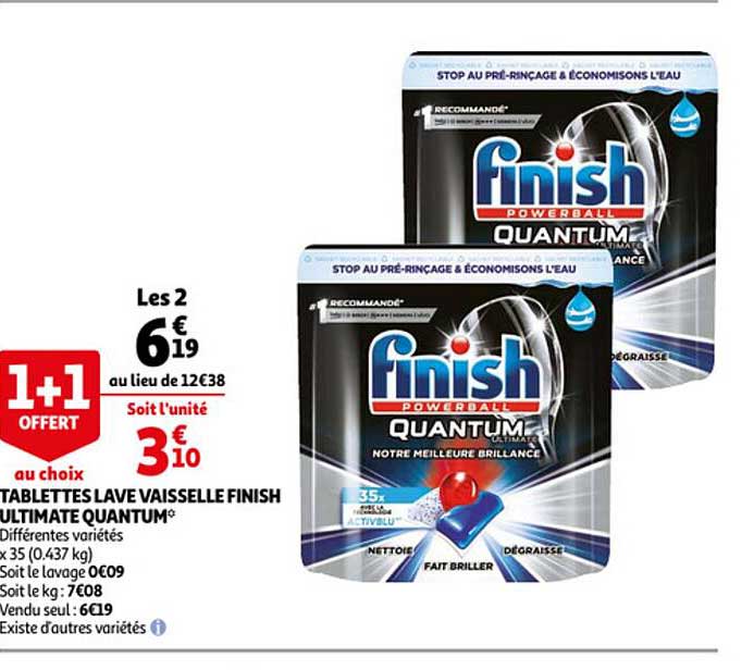 tablettes lave vaisselle finish ultimate quantum