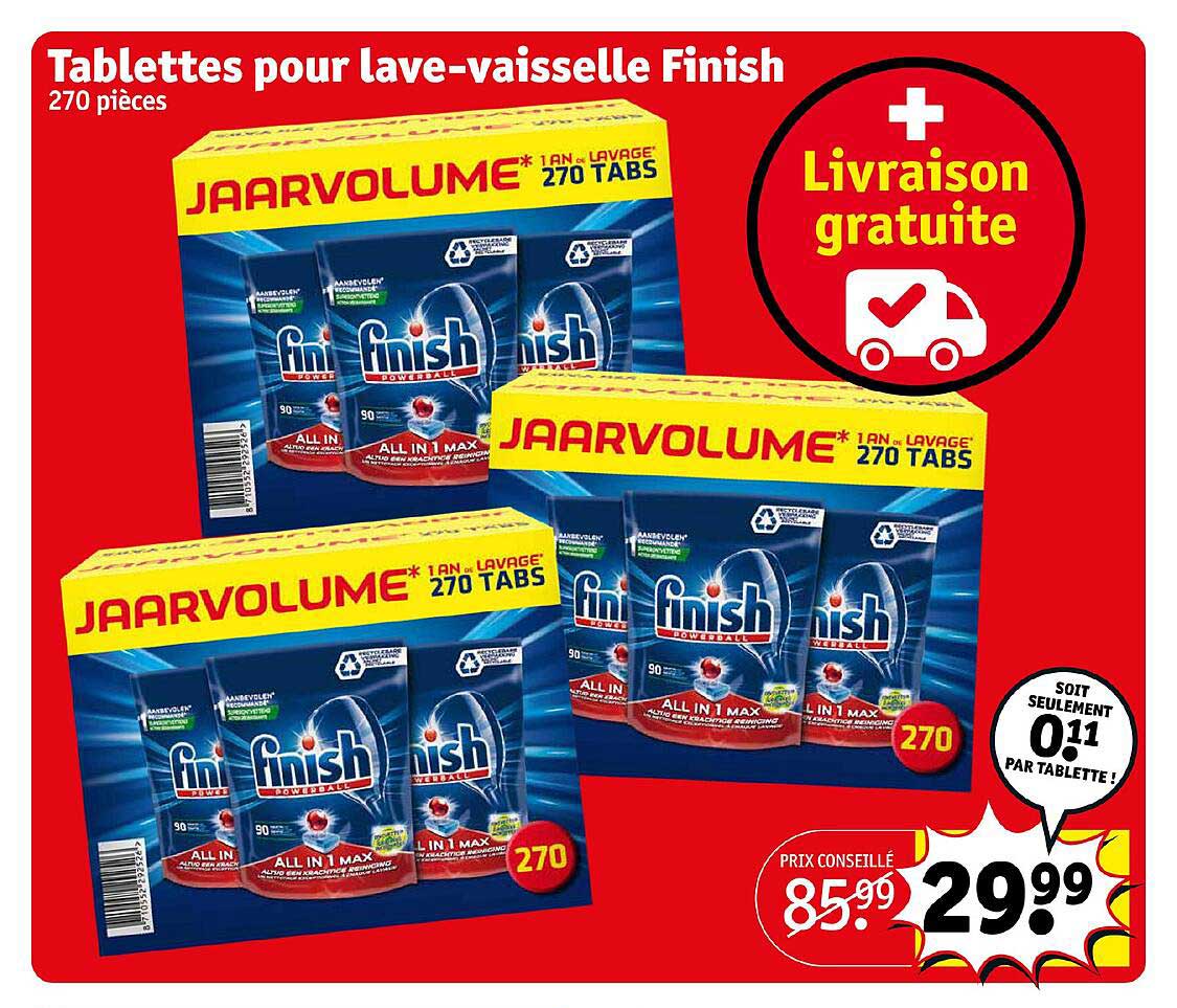 tablettes pour lave-vaisselle finish