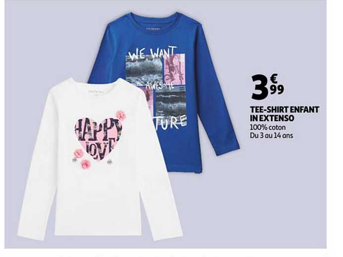 tee-shirt enfant in extenso