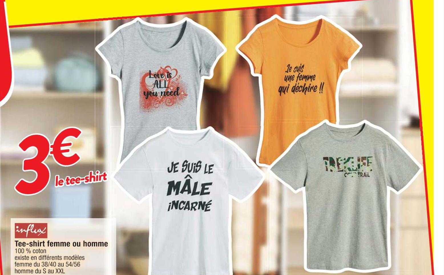Tee-shirt Femme Ou Homme Influx