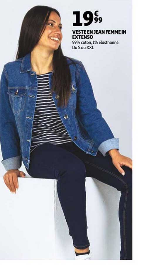 veste en jean femme in extenso