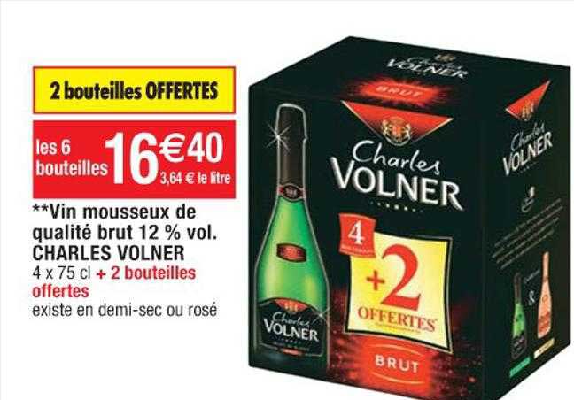 vin mousseux de qualité 12% vol. charles volner