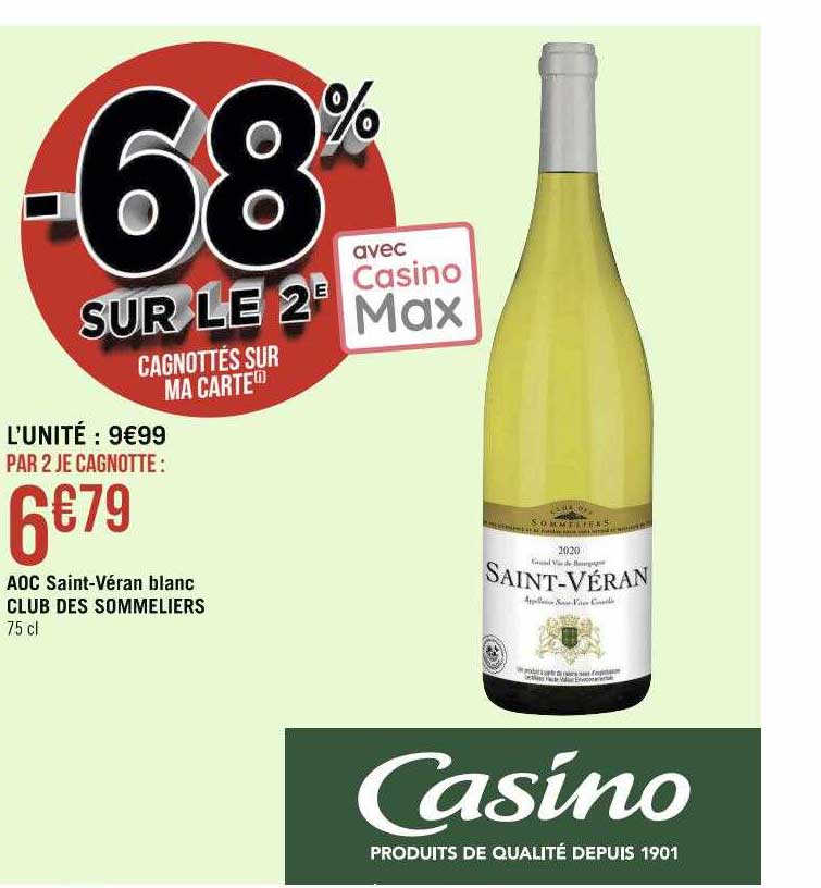 aoc saint-véran blanc club des sommeliers