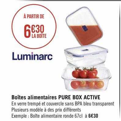 boîtes alimentaires pure box active luminarc