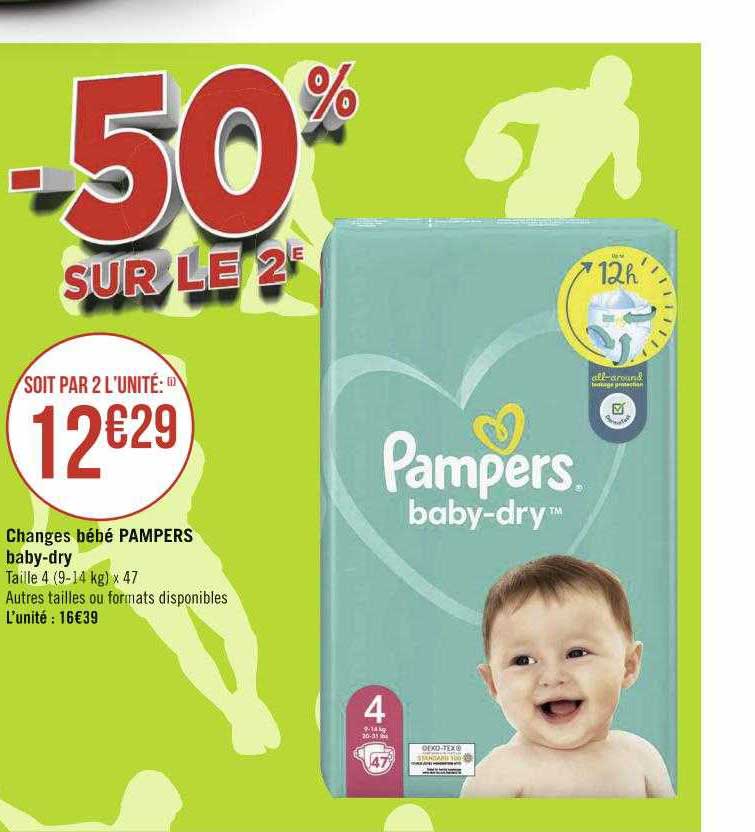 changes bébé pampers baby-dry