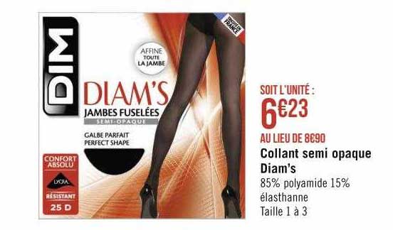 collant semi opaque diam's