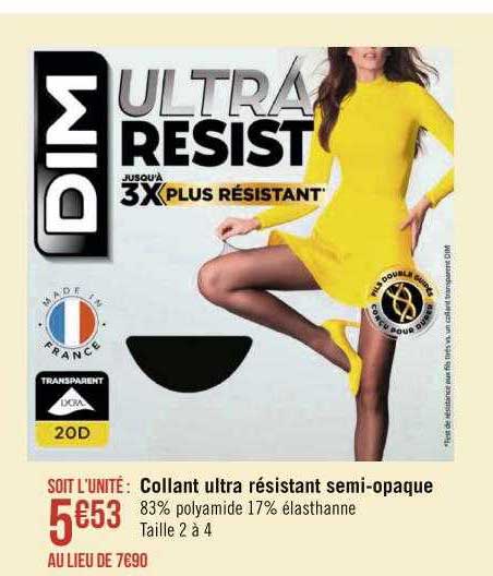 collant ultra résistant semi-opaque dim