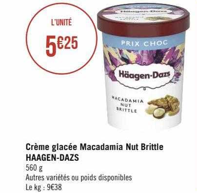 crème glacée macadamia nut brittle häagen-dazs