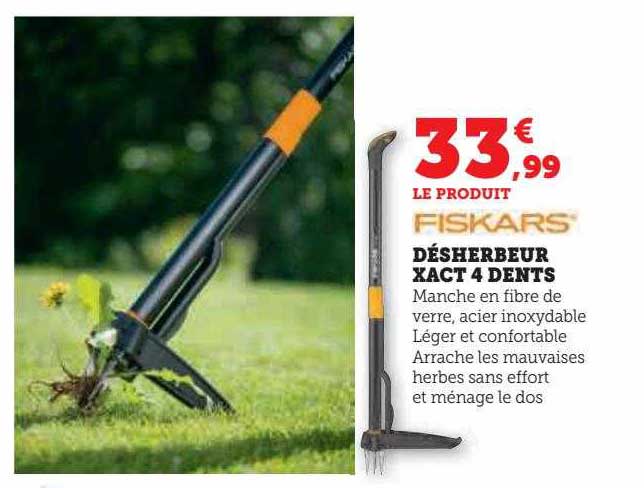 désherbeur xact 4 dents fiskars