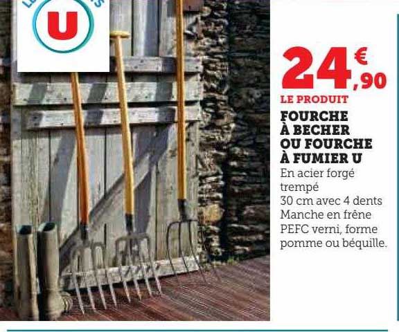 fourche à bêcher ou fourche à fumier u