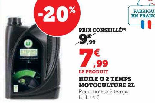 Huile U 2 Temps Motoculture 2 L